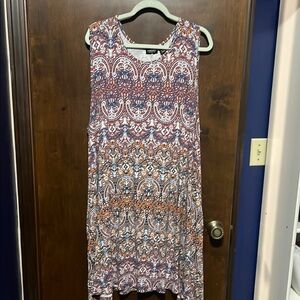 Sleeveless Multicolor Patterned Dress